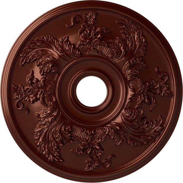 Ekena Millwork Acanthus Twist Medallion (Canopies up to 8 3/8"), 23 5/8"OD x 4 5/8"ID x 1 7/8"P, Antique Copper CM23ACACS - main